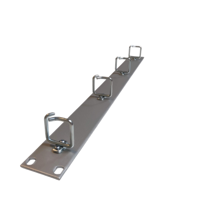 19" Kabelführungspanel 1HE mit 4 Chromstahlbügel 35x35mm