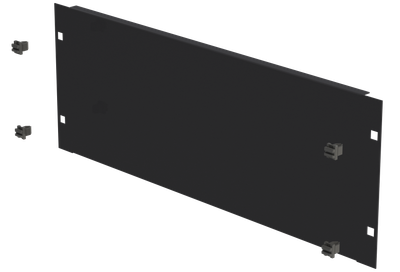 19" Blindplatte 4HE, Schneikel Fast-Click, schwarz