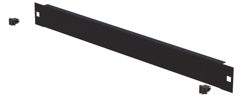 19" Blindplatte 1HE, Schneikel Fast-Click, schwarz