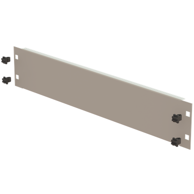 19" Blindplatte 2HE, Schneikel Fast-Click, grau