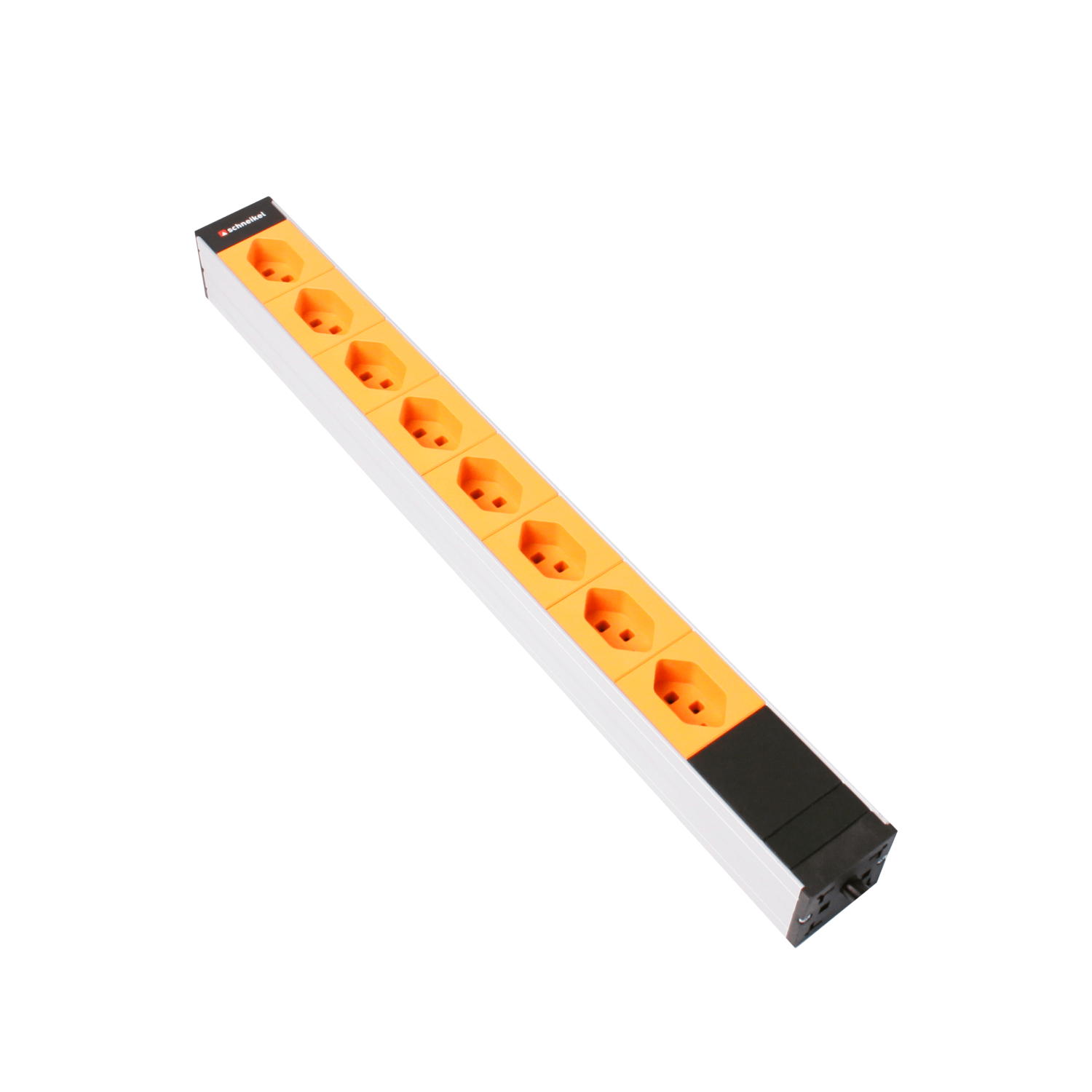 Steckdosenleiste 19&quot; 1HE 8×T23 orange Stecker T23