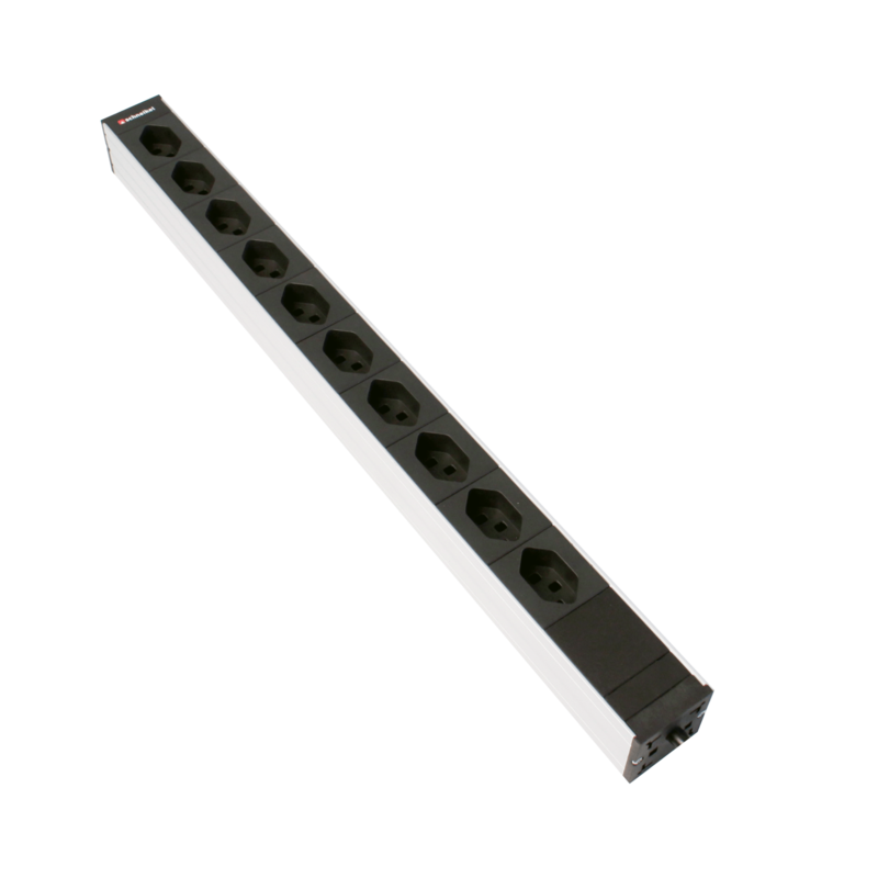 Steckdosenleiste 1HE 10×T23 schwarz Stecker T23