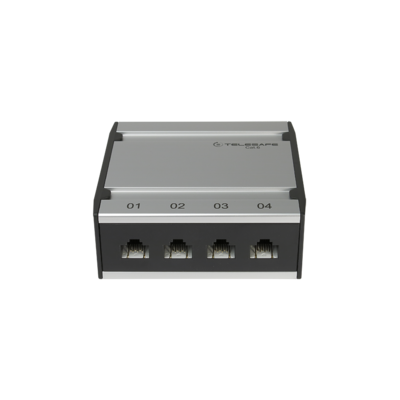 Patch box mini 4×RJ45 Kat.6 UTP, al-gu, ungeschirmt