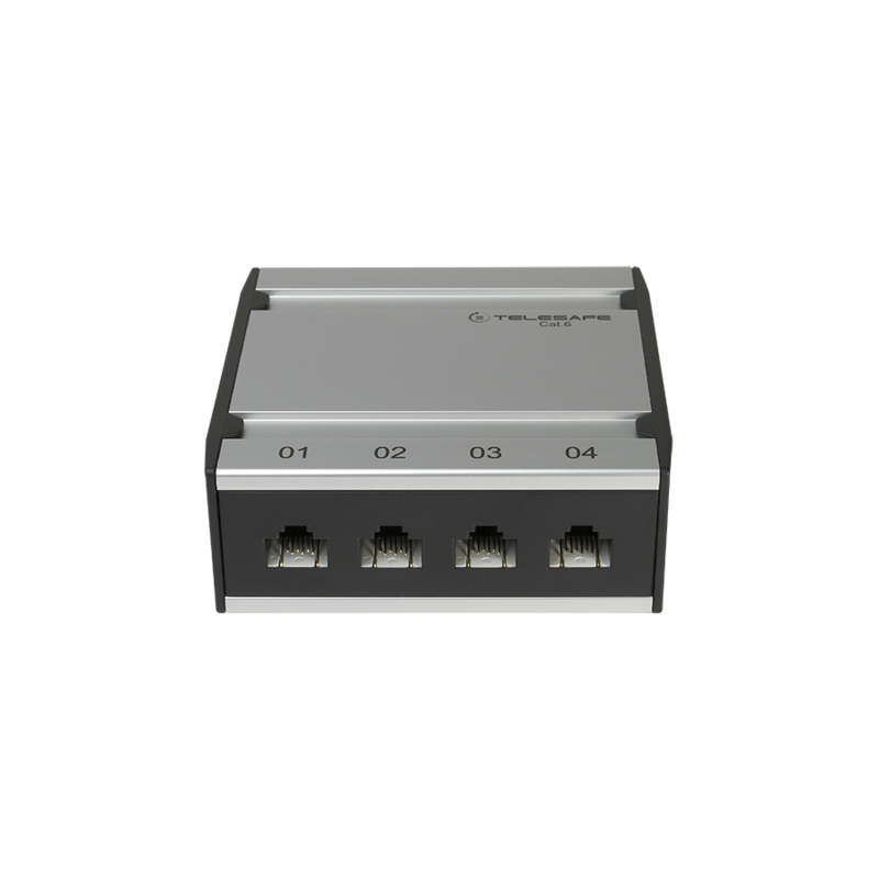 Patch box mini 4×RJ45 Kat.6 UTP, al-gu, ungeschirmt