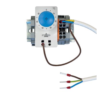 Thermostat für Lüfter, Schliesser blau