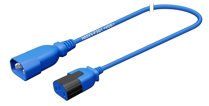 Apparatekabel blau C14-C13, 2.00 m