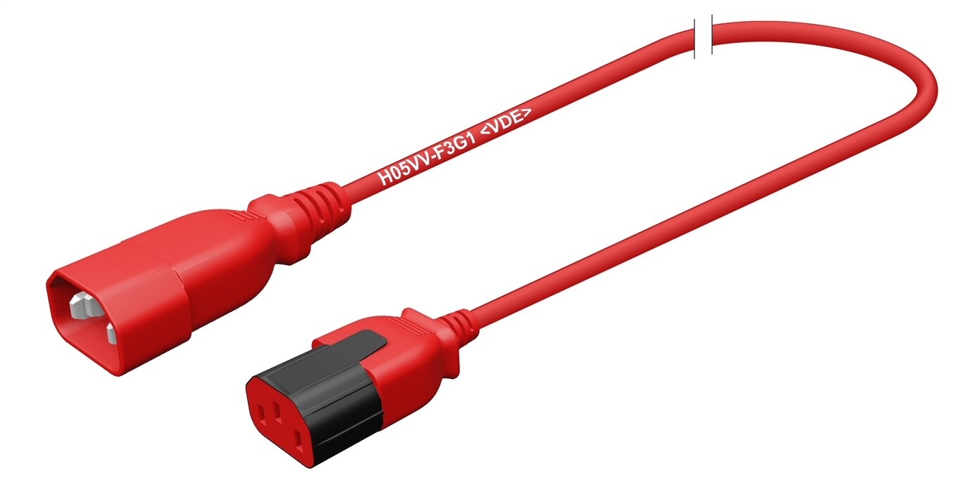 Apparatekabel rot C14-C13, 2.00 m