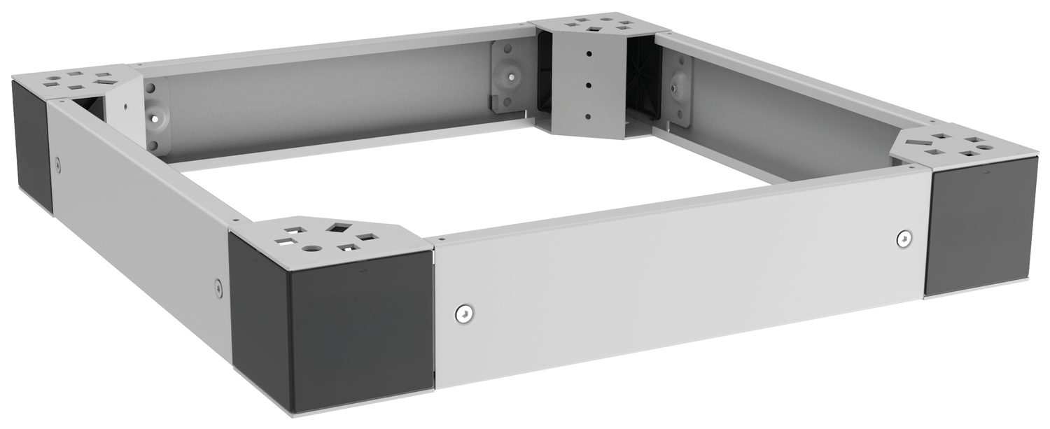 100mm Sockel 600x800mm mit Ausgleichsmöglichkeit, RAL7035