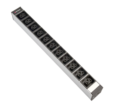 Steckdosenleiste 19" 1HE, 11 x IEX (C13/C19 Combo) schwarz
