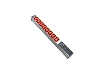 Steckdosenleiste 19" 1HE, 8 x IEX (C13/C19 Combo) orange, Überspannungsschutz