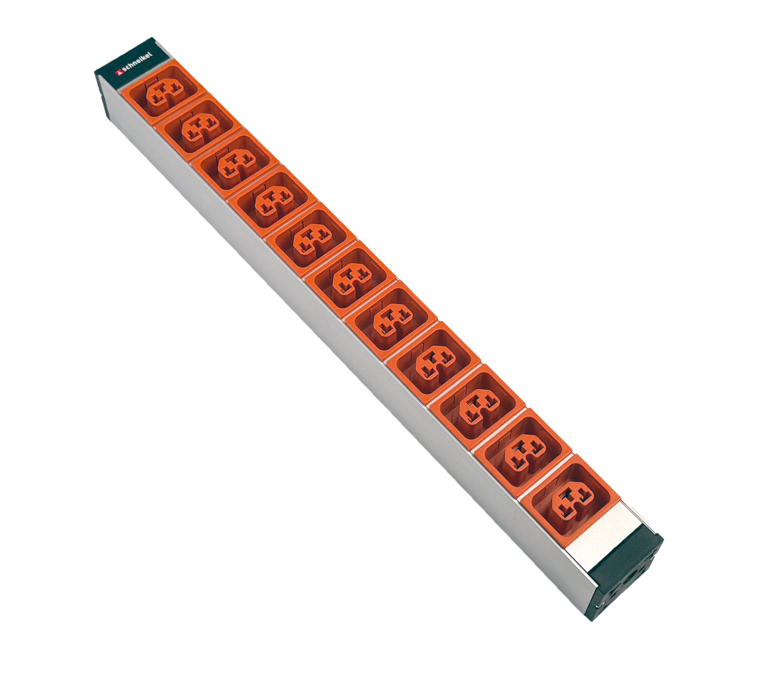 Steckdosenleiste 19" 1HE, 11 x IEX (C13/C19 Combo) orange
