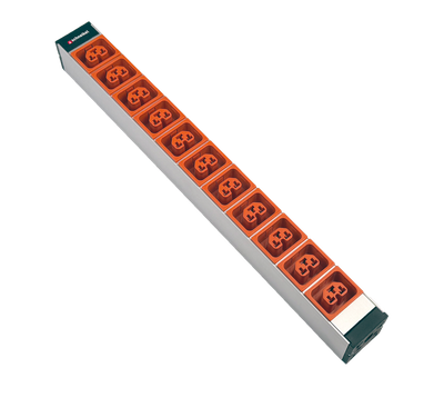 Steckdosenleiste 19" 1HE, 11 x IEX (C13/C19 Combo) orange