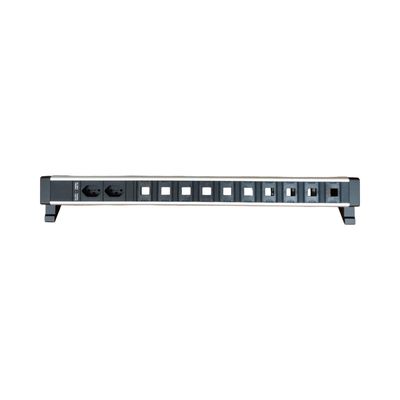 PDU Desk-Mountain, 2 x T13 schwarz, 4 x LC Duplex, 6 x RJ45, Thermal Fuse 10A