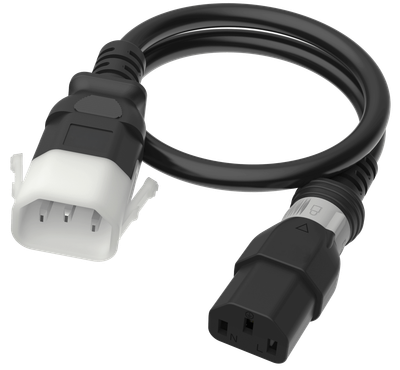 Apparatekabel schwarz C14-C13, 2.00m, DualLock