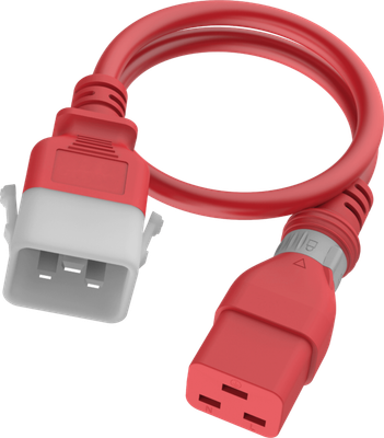 Apparatekabel rot C20-C19, 1.00m, DualLock