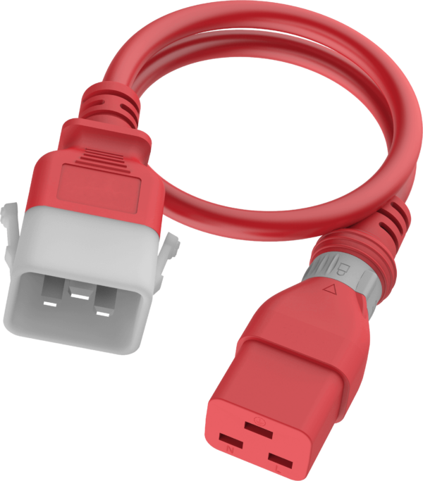 Apparatekabel rot C20-C19, 2.00m, DualLock
