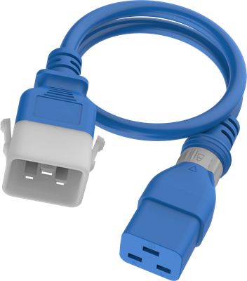 Apparatekabel blau C20-C19, 3.00m, DualLock