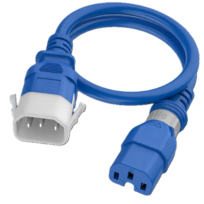 Apparatekabel blau C14-C15, 1.00m, DualLock