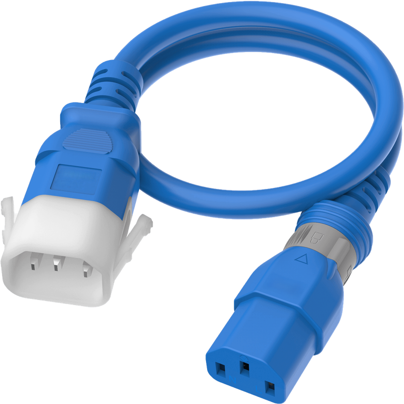 Apparatekabel blau C14-C13, 3.00m, DualLock