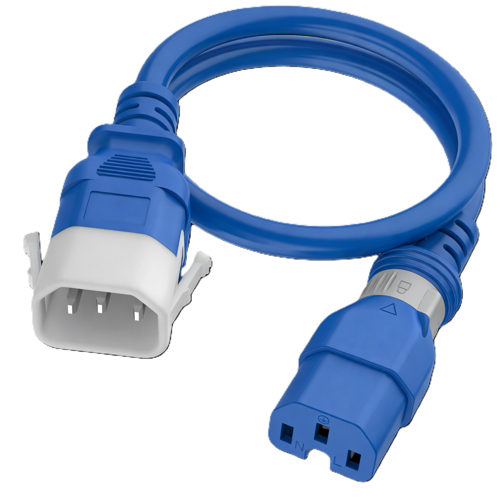 Apparatekabel blau C14-C15, 3.00m, DualLock