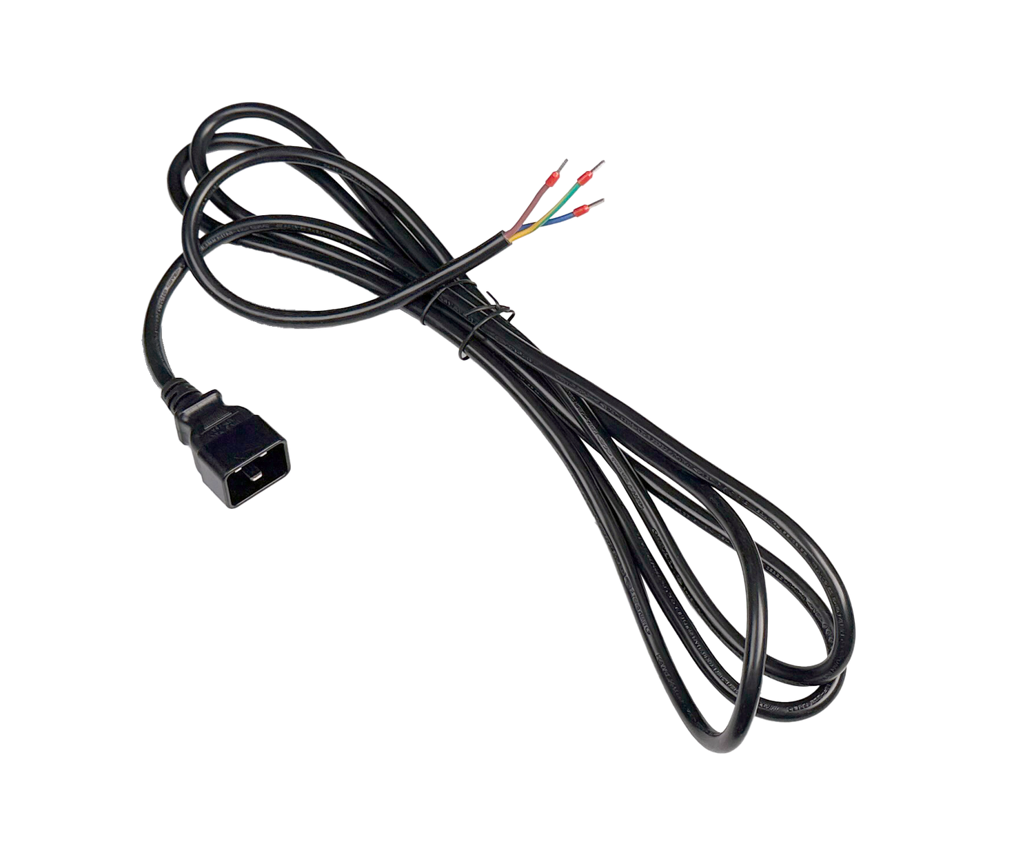 PDU Anschlusskabel, TD3x1,5mm² schwarz, Stecker Typ C20 schwarz