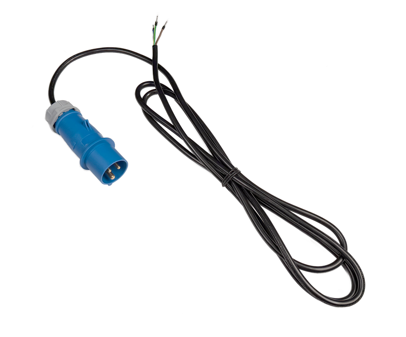 PDU Anschlusskabel, TD3x1,5 mm² schwarz, Stecker CEE16-3 blau