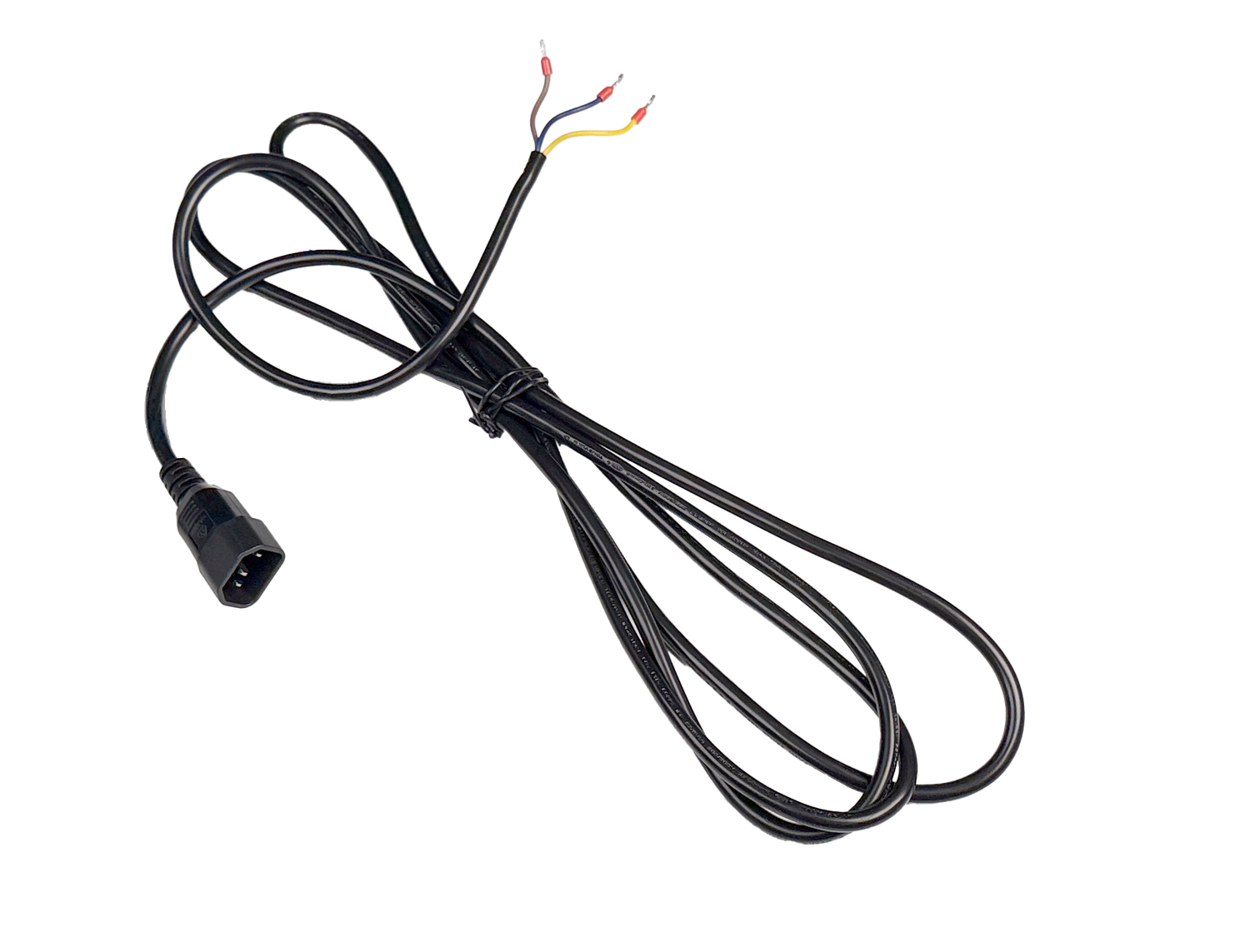 PDU Anschlusskabel, TD3x1,0 mm² schwarz, Stecker C14 schwarz