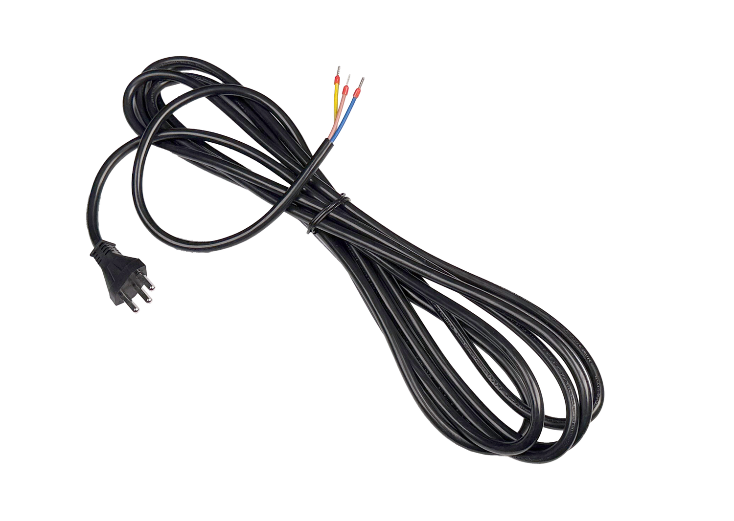 PDU Anschlusskabel, L 7m, TD3x1,0 mm² schwarz, Stecker Typ 12 schwarz