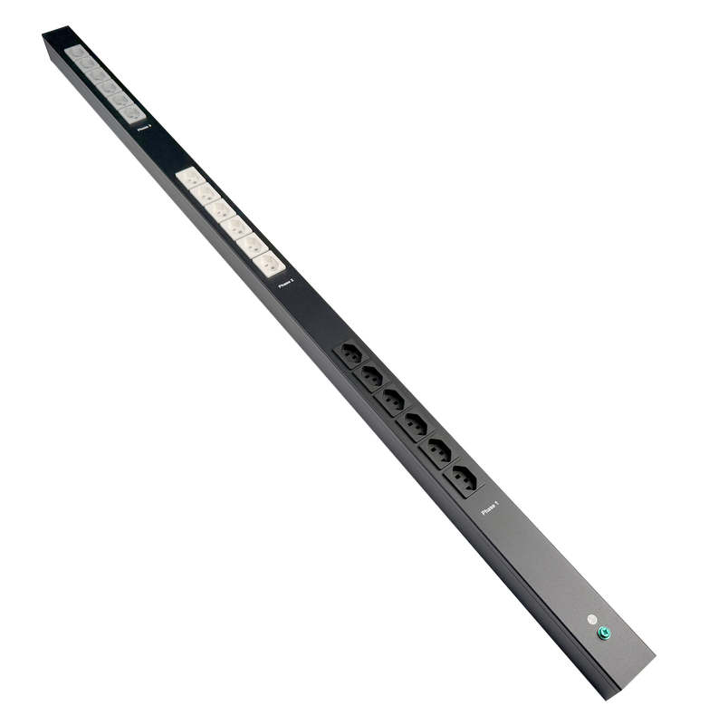 PDU BASIC 60x60mm, 18 x T23 in schwarz, grau, weiss, Gehäuse schwarz