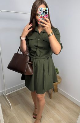 Vestido botones dorados