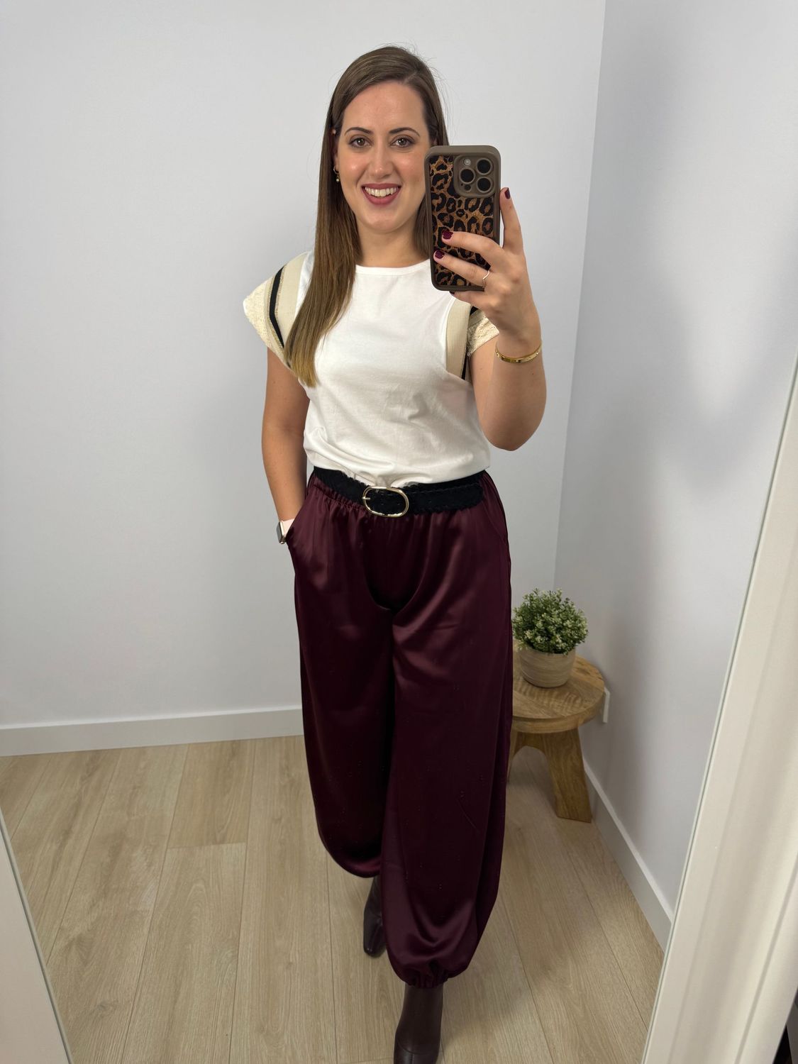 Pantalón bombacho vino Pantalón bombacho vino