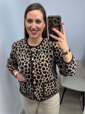 Chaqueta punto leopardo