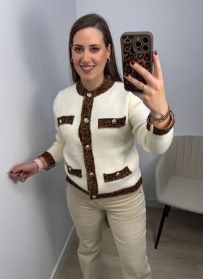 Chaqueta punto leopardo