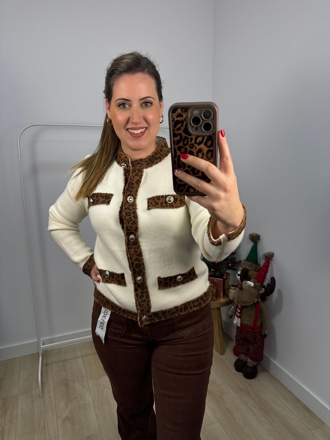 Chaqueta punto leopardo