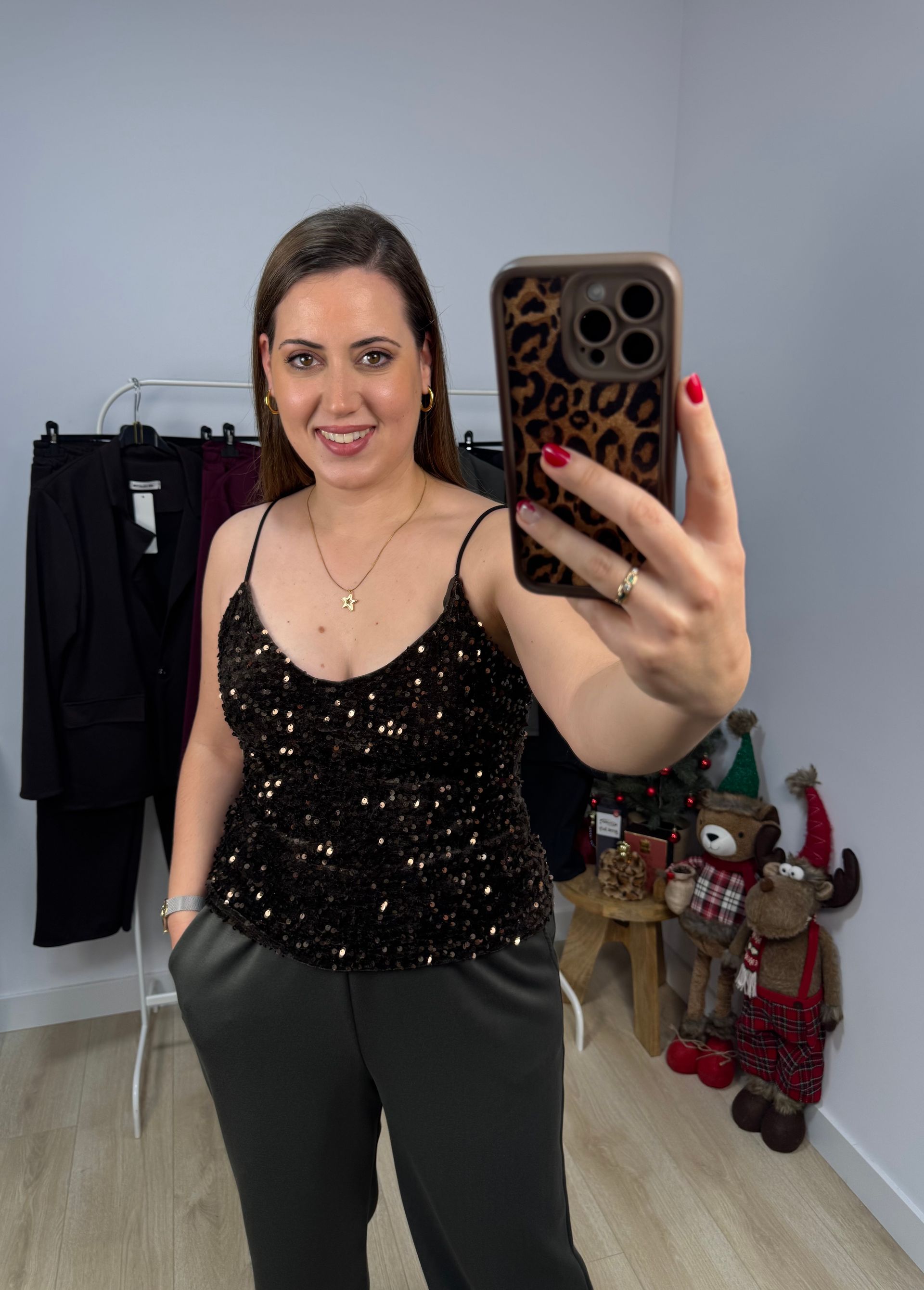 Top Terciopelo Lentejuelas