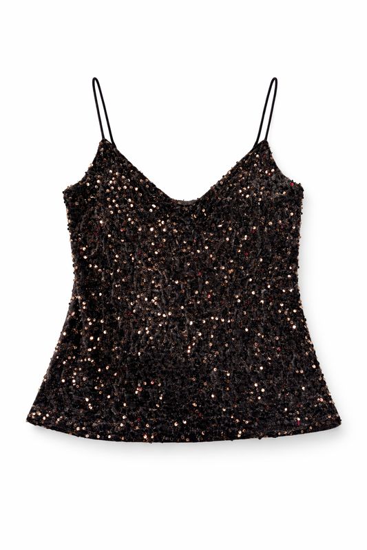 Top Terciopelo Lentejuelas