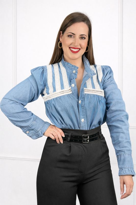 Camisa Vaquera bordada