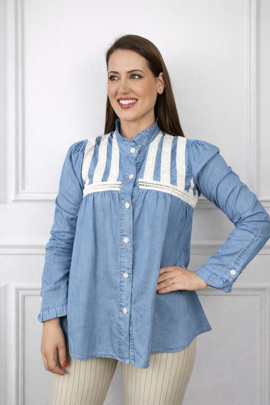 Camisa Vaquera bordada