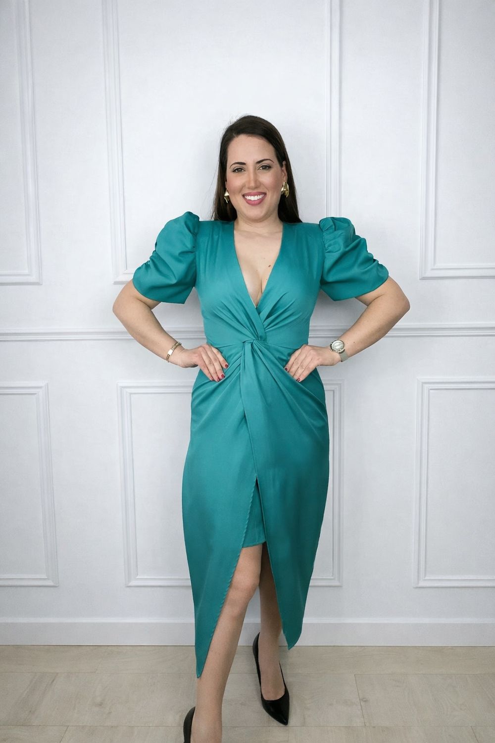 Vestido Invitada Perfecta Turquesa