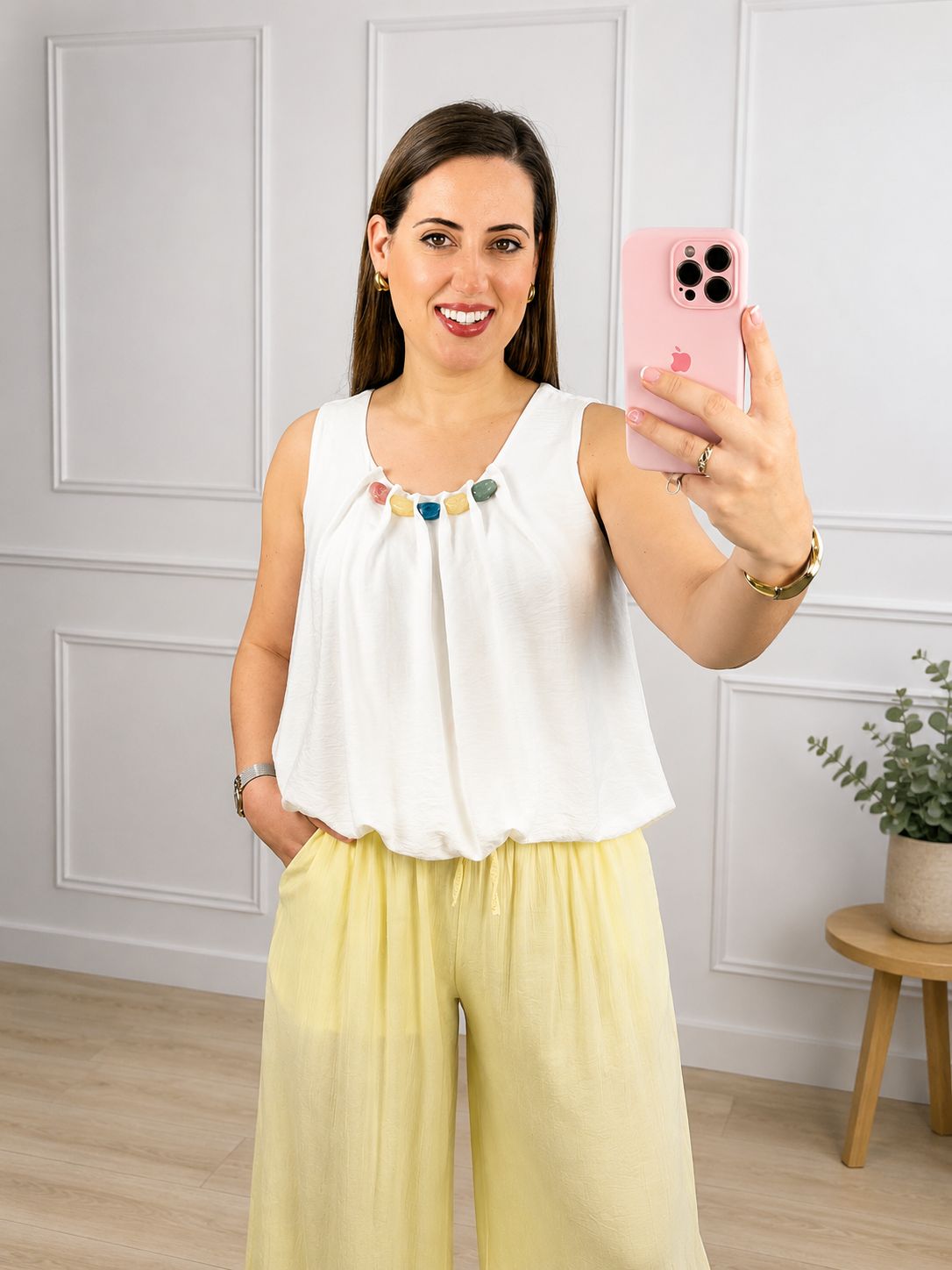 Blusa abullonada Piedras Blusa abullonada Piedras