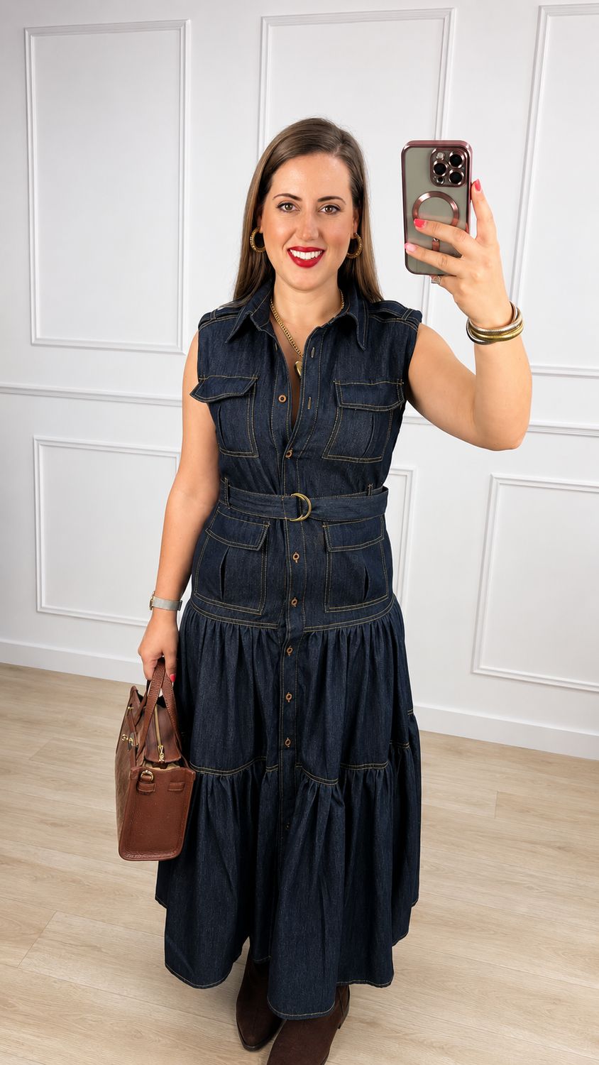 Vestido Denim midi Vestido Denim midi