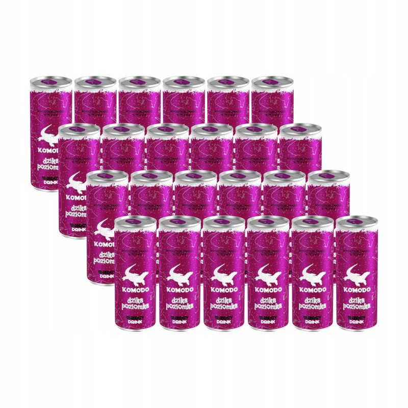 Napój energetyczny KOMODO Poziomka 24x250ml Długa data