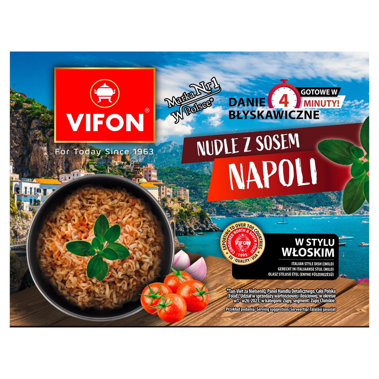 Nudle z sosem napoli Vifon 97 g 12 sztuk