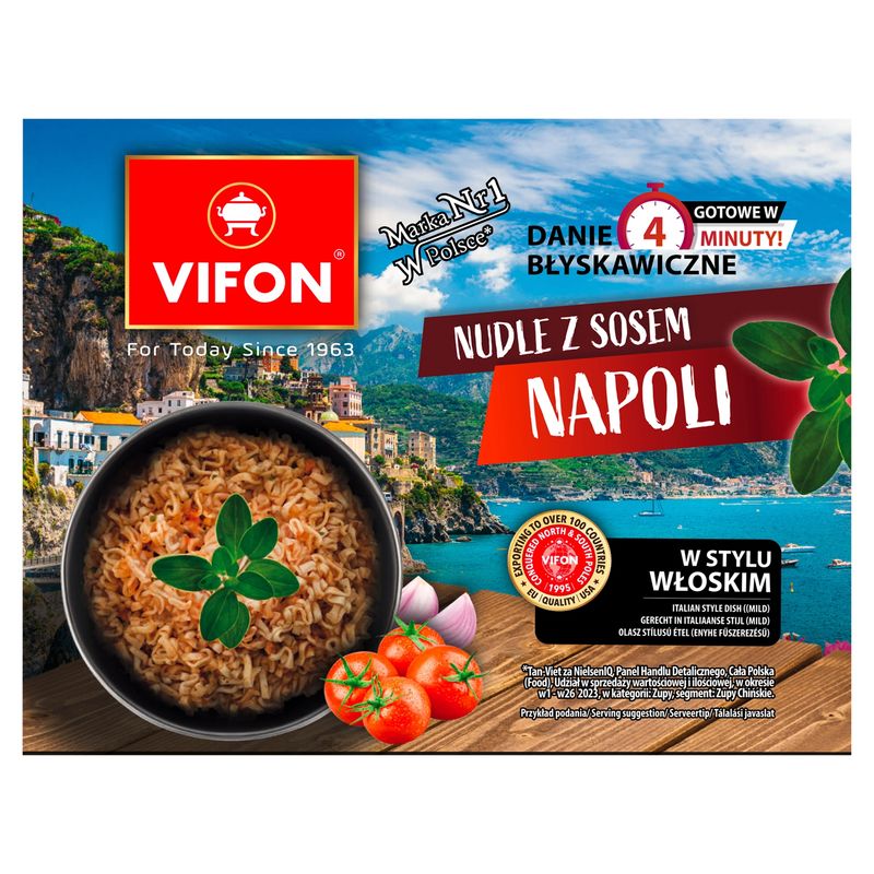 Nudle z sosem napoli Vifon 97 g 12 sztuk