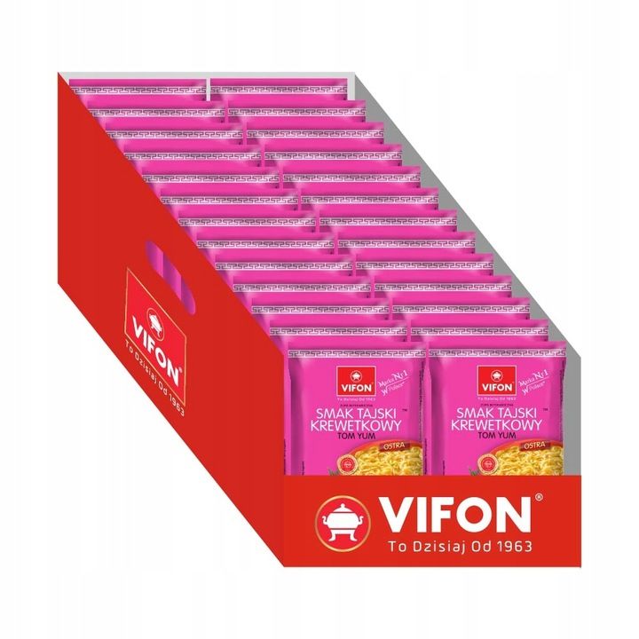 Zupa błyskawiczna o smaku tajskim krewetkowym OSTRA Vifon 70 g KARTON