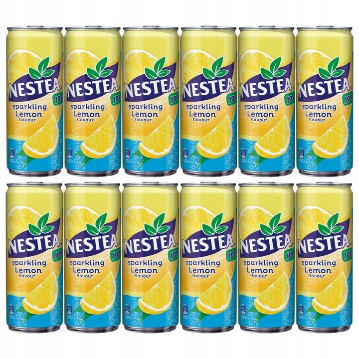 Nestea Sparkling Napój gazowany czarna herbata - cytryna 12x330ml