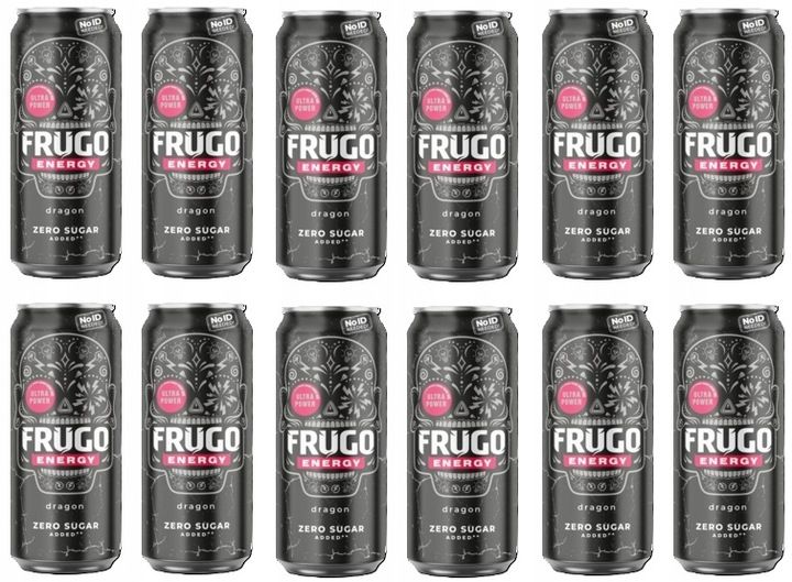 12x 500ml FRUGO Energy Dragon Zero Sugar ZGRZEWKA