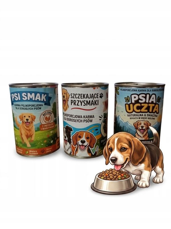 Mokra Karma dla psa 20 szt. 8kg Puszki Pasztety Wołowina Dobry Skład!