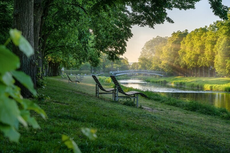 Dunstiger Sommermorgen in Bad Neuenahr