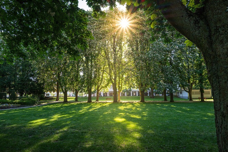 Sonnenaufgang im Kurpark Bad Neuenahr